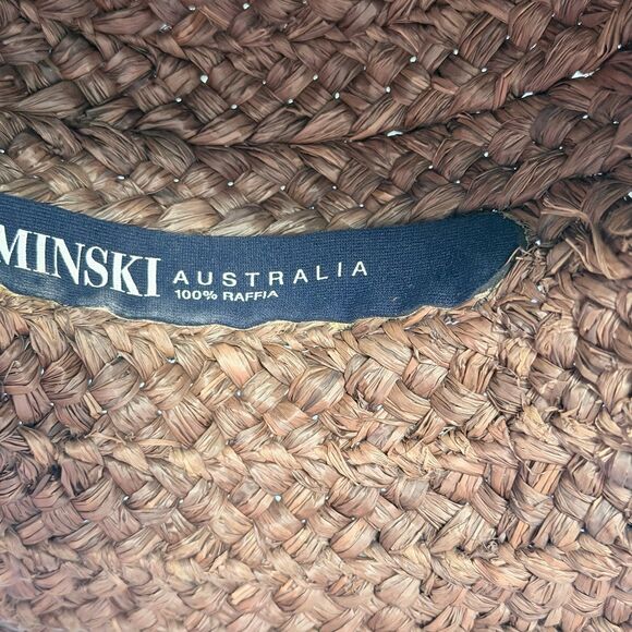Helen Kaminski Australia 100% Raffia Brown Brimmed Sun Hat. main image 10